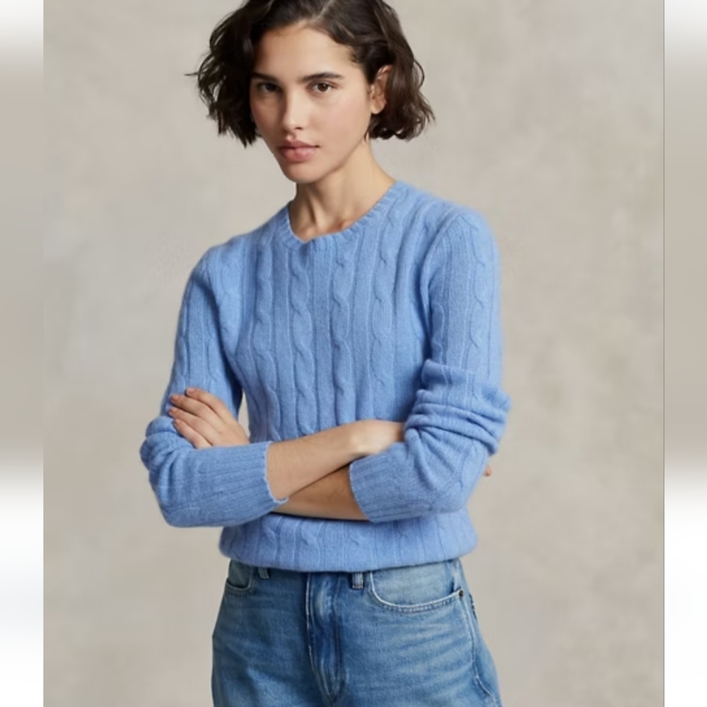 Ralph lauren Slim Fit L  Cable-Knit Cashmere Sweater